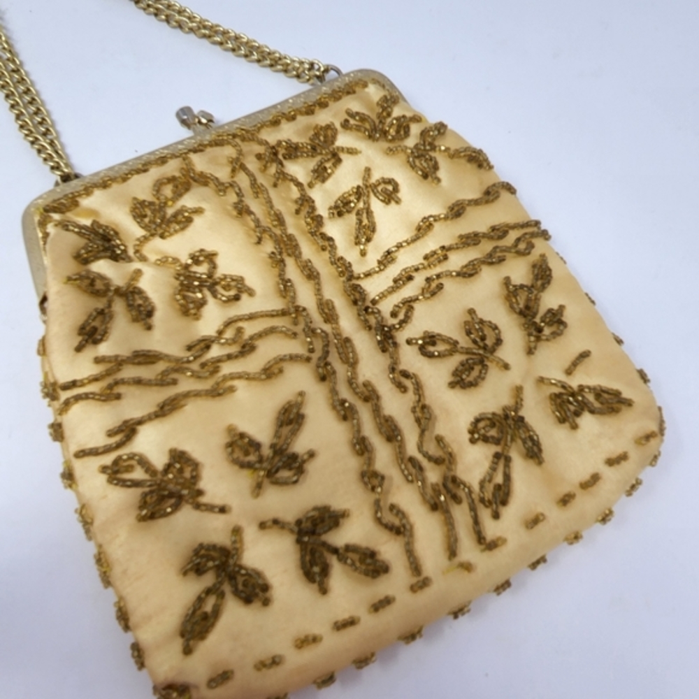 Vintage Walborg Floral Beaded Purse Handbag 1950's - Picture 2 of 12